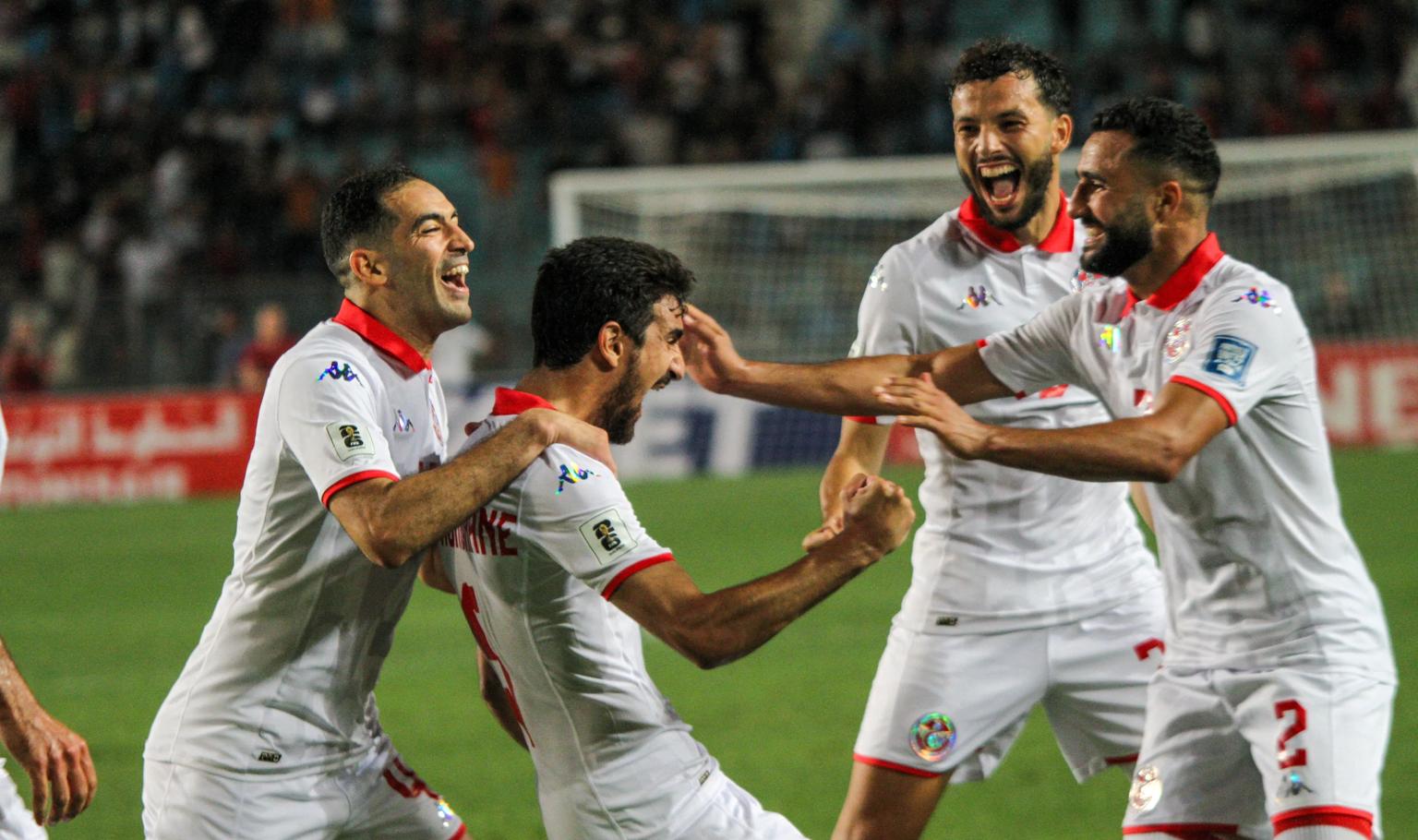 Mohamed Ali Ben Romdhane celebrating Tunisia qualifying for the FIFA World Cup 2026 | sportzpoint.com